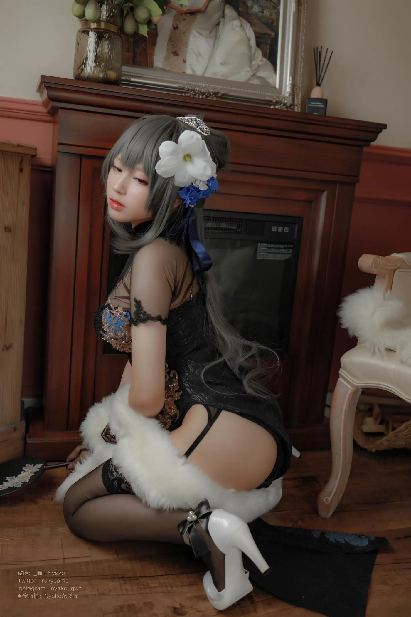 Nyako喵子 – NO.39 路易九世旗袍 [48P]插图6